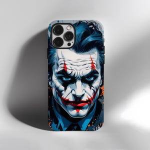 Dark Joker Villain iPhone Case | iPhone 11-17 Pro Max Samsung S25 Ultra | Tough Cover