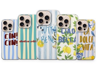 Italian Saying Phone Case La Dolce Vita Cover for iPhone 17 Pro Max, 16e, 15, 14, 13 & Samsung S26 Ultra, S25 FE, A57, A56, Pixel 10, 9A
