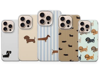 Dachshund Phone Case Wiener Sausage Dog Cover for iPhone 17 Pro Max, 16e, 15, 14, 13 & Samsung S26 Ultra, S25 FE, A57, A56, Pixel 10, 9A