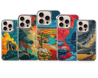 Fine Art Phone Case Painting Cover for iPhone 17 Pro Max, 16e, 15, 14, 13 & Samsung S26 Ultra, S25 FE, A57, A56, Pixel 10, 9A