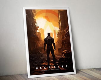 Gordon Freeman | Half Life Artwork | Half Life Prints | Gaming Posters | Video Game Posters | Wall Decor Posters | Large Poster Print |