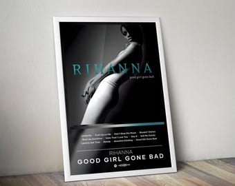 Rihanna Poster | Good Girl Gone Bad Poster | Album Poster Print | 4 Color | Wall Decor Poster | Album Cover | Pop Music Poster | Music Gift