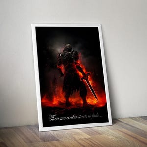 Soul of Cinder | The Red Knight | Dark Souls 3 | Gaming Poster | HD Color | Game Poster | Wall Poster | Printed Poster | Gaming Poster Gift