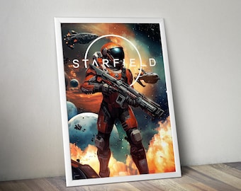 Starfield | Starfield-poster | Starfield-kunstwerk | Gamingposter | HD-kleur | Muurposter | Gedrukte poster | Gameposter