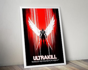 Gabriel / Ultrakill / Póster de Ultrakill / Ilustración de Ultrakill / Póster de videojuegos / Color HD / Póster de pared / Póster impreso / Póster de videojuegos
