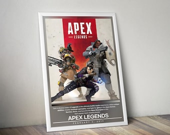Apex Legends Poster | Apex Legends Prints | Gaming Posters | 4 Colors | Video Game Poster | Wall Decor Poster | Large Poster Prints