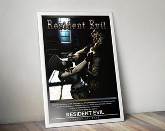 Póster de Resident Evil 1 / Impresiones de Resident Evil / Pósteres de videojuegos / 4 colores / Póster de videojuego / Póster de decoración de pared / Impresiones de pósteres grandes