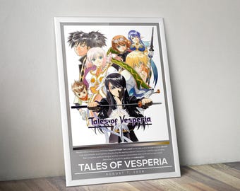 Póster de Tales of Vesperia / Impresión de Tales of Vesperia / Impresión de póster de videojuegos, 4 colores, póster de videojuego, póster de decoración de pared, impresión de póster grande