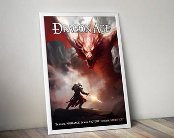 The Warden | Dragon Age II | Dragon Age Artwork | Gaming Poster | HD Color | Game Poster | Wall Poster | Printed Poster | Gaming Poster Gift