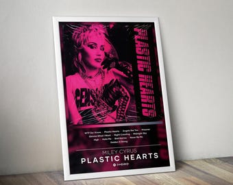 Miley Cyrus - Plastic Hearts - Framed Double Album - Black Mat and