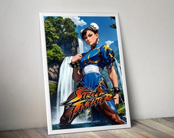 Chun-Li | Street Fighter-poster | Street Fighter-kunstwerk | Gamingposter | HD-kleur | Muurposter | Gedrukte poster | Cadeau gameposter