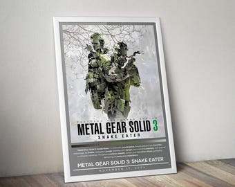 メタルギアソリッド3 スネークイーター 24 x 30インチ ビデオゲーム