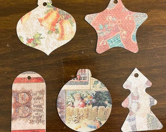 Christmas Gift Tags, Qty 20, Old World