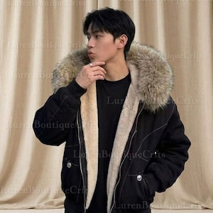 ジャケット・アウター 00s y2k archive velour fur mod coat Vintage Y2K Black Faux Fur Coat – Pink Lined Hoodie, Toggles - Etsy