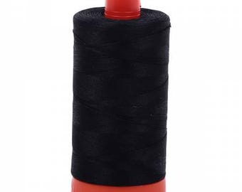 Aurifil Mako Cotton Thread 2692 Solid 50wt 1422yds Black