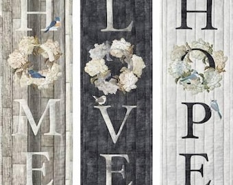 Home Love Hope Quilt Kit - Each Wall Hanging Finishes At 11.5 X 37