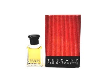 TUSCANY perfume miniature by ARAMIS eau de toilette 4.5 ml. 0.15 fl.oz.  - vintage 1984