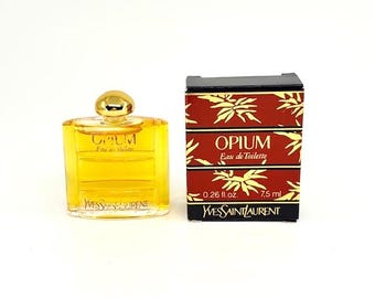 YSL OPIUM perfume miniature eau de toilette 7.5 ml. 0.26 fl.oz.  - vintage 1986-1992