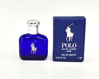 Miniature perfume POLO BLUE for men by Ralph Lauren eau de toilette 7 ml. 0.25 fl.oz.  - vintage 2003