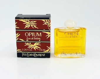 Miniatura de perfume OPIUM de YSL eau de toilette 7.5 ml. 0.26 fl.oz.  - vintage 1.986-1.992