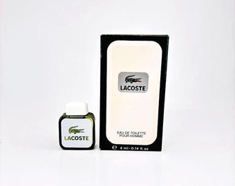 LACOSTE eau de toilette perfume miniature 4 ml. 0.14 fl.oz.  - vintage 1984