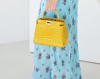 Top Handle Bag Alligator Leather | Made with Precision and Brings the Beauty