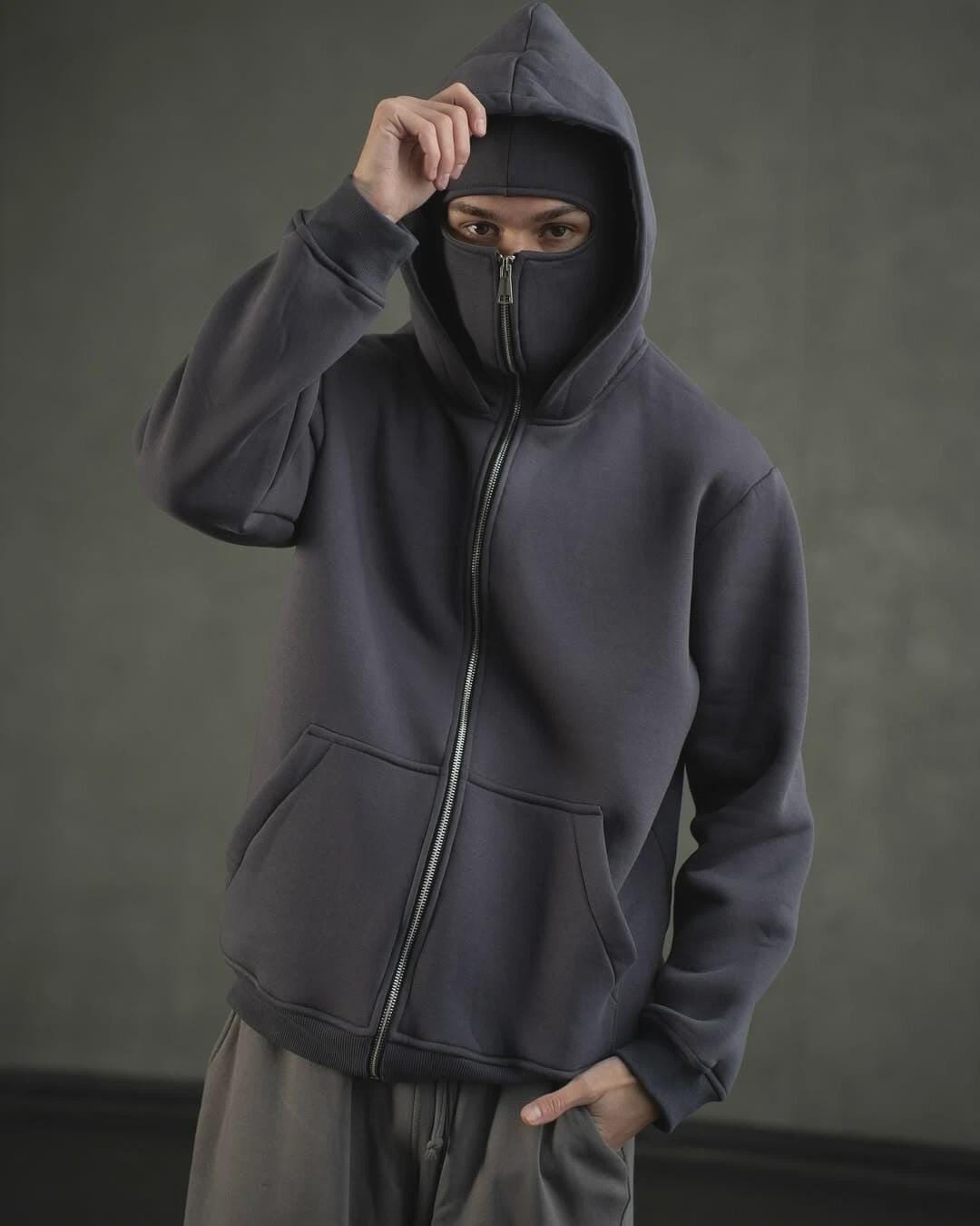 Balaclava Ninja Zipper Hoodie Jacket main image 0