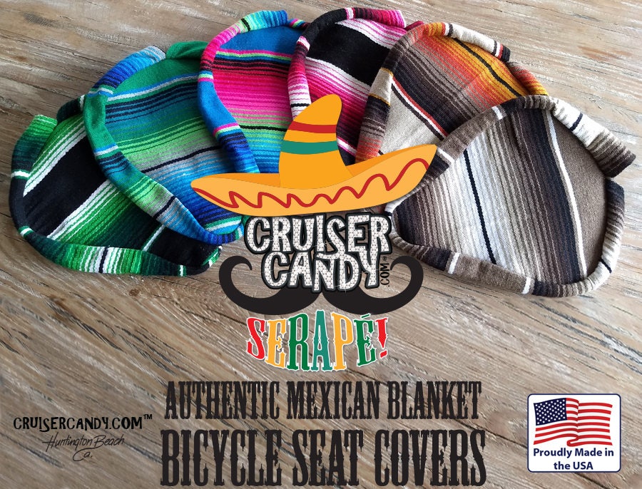 Mexican blanket bike seat cover hotsell