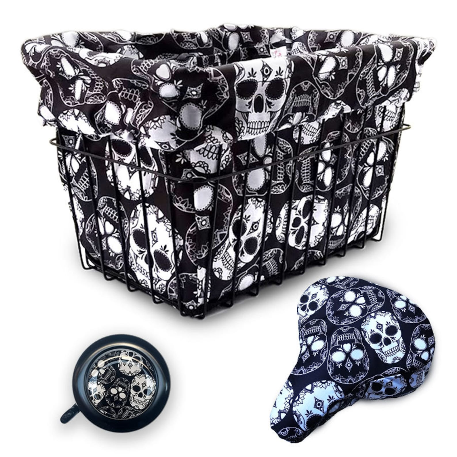 Cruiser Candy Bicycle Basket Liner Stylish Bike Basket Etsy