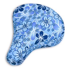 Blue Hawaiian Cushioned Padded Waterproof Adjustable Fun Bike Bicycle Seat Cover