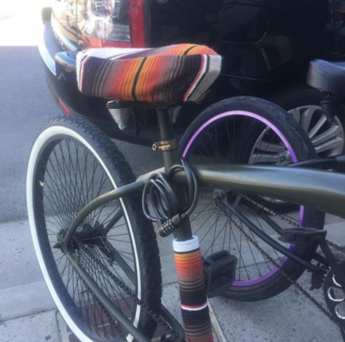 Authentic Mexican Blanket Bicycle Seat Cover Custom Bike Etsy