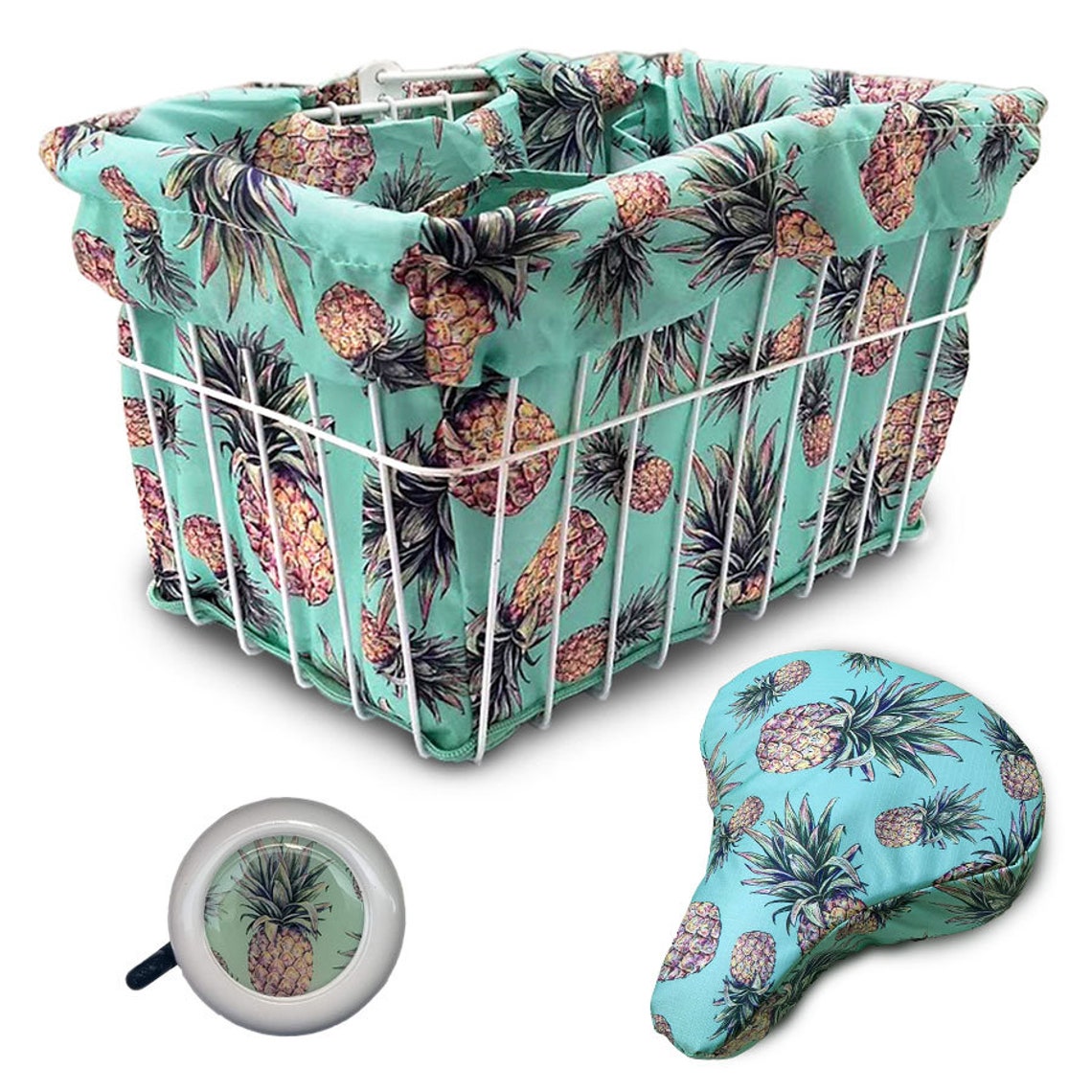 Cruiser Candy Bicycle Basket Liner Stylish Bike Basket Etsy