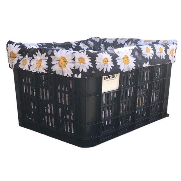 Cruiser Candy Cute Stylish Bicycle REAR Wire Basket, Wooden Box or Wood Crate Liner & Tote in One,Bike Basket Liner, Box Liner Basket Cover!