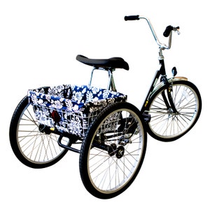 Cruiser Candy Bicycle Basket Liner, Large Basket Liner, Trike Rear Basket, Adult Tricycle Bike Basket Liner or Large Basket Cover!