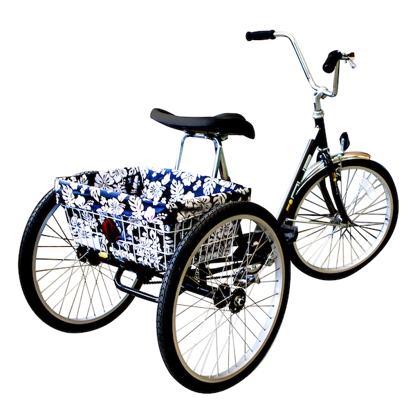 Cruiser Candy Bicycle Basket Liner, Large Basket Liner, Trike Rear Basket, Adult Tricycle Bike Basket Liner or Large Basket Cover!