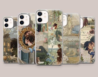 Jane Austen Phone Case Bookish Pride And Prejudice Cover for iPhone 17Pro, 16, 15, 14, 13, 12, Samsung S26, S25, S24, S23Fe, A56, Pixel 10,9