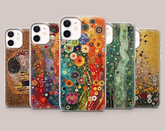 Gustav Klimt Phone Case Art Painting Cover for iPhone 17Pro, 16, 15, 14, 13, 12, Samsung S26, S25, S24, S23Fe, A16, A56, Pixel 10, 9Pro, 8A
