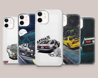Initial D Phone Case Takumi AE86 Cover for iPhone 17Pro, 16, 15, 14, 13, 12, 11, Samsung S26, S25, S24, S23Fe, A16, A56, Pixel 10, 9Pro, 8A