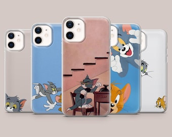 Tom and Jerry Phone Case Classic Cover for iPhone 17Pro, 16, 15, 14, 13, 12, 11, Samsung S26, S25, S24, S23Fe, A16, A56, Pixel 10, 9Pro, 8A