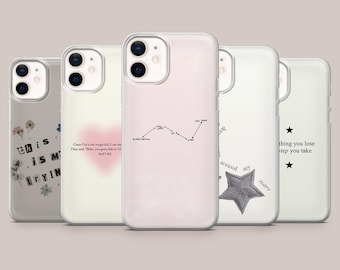 Aesthetic Taylor Phone Case Swift Song Lyrics Cover for iPhone 17Pro, 16, 15, 14, 13, 12, Samsung S26, S25, S24, S23Fe, A16, A56, Pixel 10,9