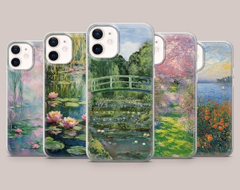 Claude Monet Phone Case Art Painting Cover for iPhone 17Pro, 16, 15, 14, 13, 12, Samsung S26, S25, S24, S23Fe, A16, A56, Pixel 10, 9Pro, 8A