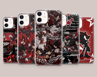 Shadow The Hedgehog Phone Case Sonic Cover for iPhone 17Pro, 16, 15, 14, 13, 12, Samsung S26, S25, S24, S23Fe, A16, A56, Pixel 10, 9Pro, 8A