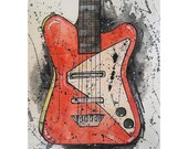 Danelectro Electric Guitar Original Painting