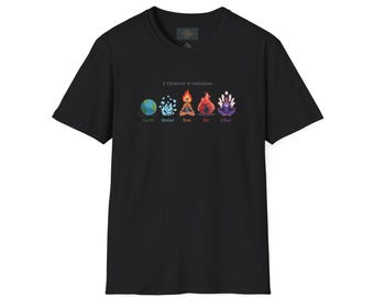 Elements of Meditation T-Shirt | Earth Water Fire Air Spirit graphic tee
