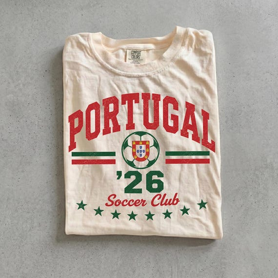 Portugal Soccer Shirt, Retro Portugal Football Tee, Portugal 2026 Soccer Club Comfort Colors Shirt, Vintage Style Portuguese Fan Gift