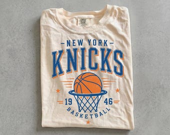 New York Basketball T-Shirt, Retro NY BBall Streetwear