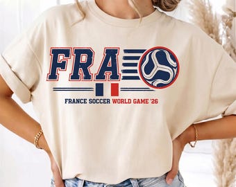 France Soccer Shirt World Game 2026, French Football Fan Gift, FRA Vintage Sport T-Shirt, Unisex France Soccer Supporter Apparel