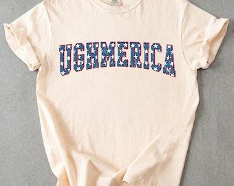 Vintage Ughmerica T-Shirt, Distressed American Flag Tee, Funny Fourth of July Protest Shirt, Sarcastic USA Shirt, Unisex Apparel