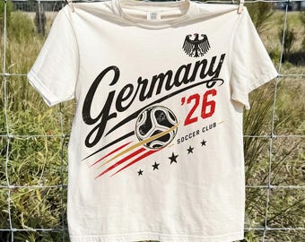 Camiseta de fútbol de Alemania, Mundial de Fútbol 2026, Camiseta de fútbol vintage, Camiseta gráfica de orgullo alemán para aficionados, Ropa retro de clubes de fútbol