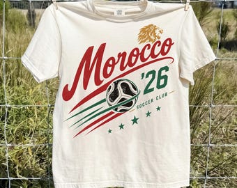 Camiseta de fútbol de Marruecos, camiseta de fútbol de Marruecos 2026, camiseta vintage de los Leones del Atlas, camiseta retro de club de fútbol, regalo para aficionado al fútbol, deporte marroquí
